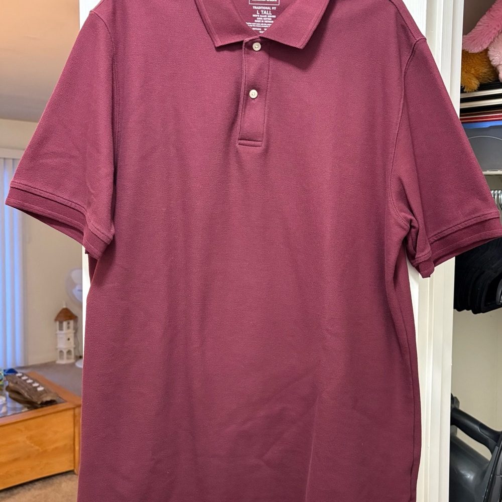 L.L. Bean Men's Burgundy Polo Shirt